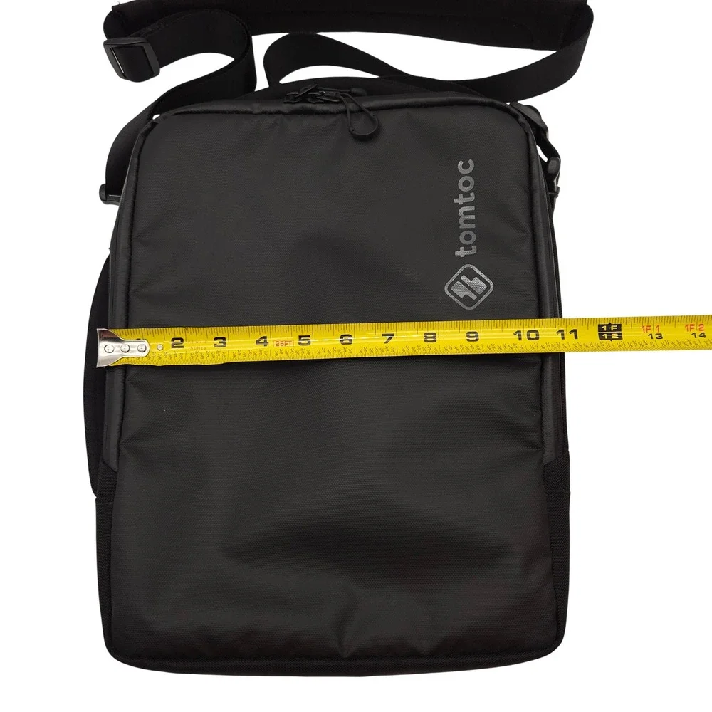 Tomtoc 360 Urban Black Laptop Tablet Shoulder Bag Cordura Ballistic‎ Fabric Case